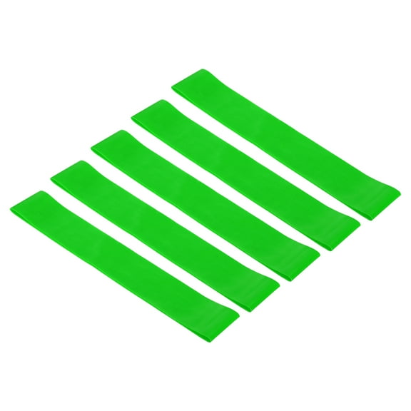 Uxcell X-Light TPE Resistance Bands Elastic Workout Bands Exercise Loop, Green 5 Pack