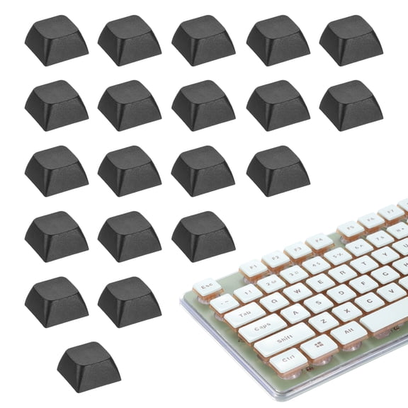 Uxcell XDA Profile PBT Mechanical Numeric Keycaps Black 20Pcs, Colorful Portable Blank Keyboard Cap Set for Daily Office Work Gaming Entertainment Creative Design