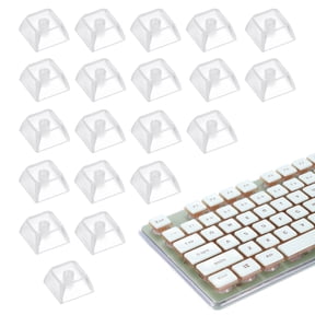 Uxcell XDA Profile PBT Mechanical Numeric Keycaps Clear 20Pcs, Colorful Portable Blank Keyboard Cap Set for Daily Office Work Gaming Entertainment Creative Design