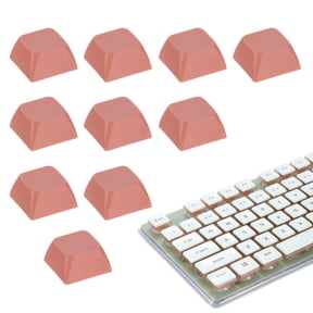Uxcell XDA Profile PBT Mechanical Numeric Keycaps Dark Pink 10Pcs, Colorful Portable Blank Keyboard Cap Set for Daily Office Work Gaming Entertainment Creative Design