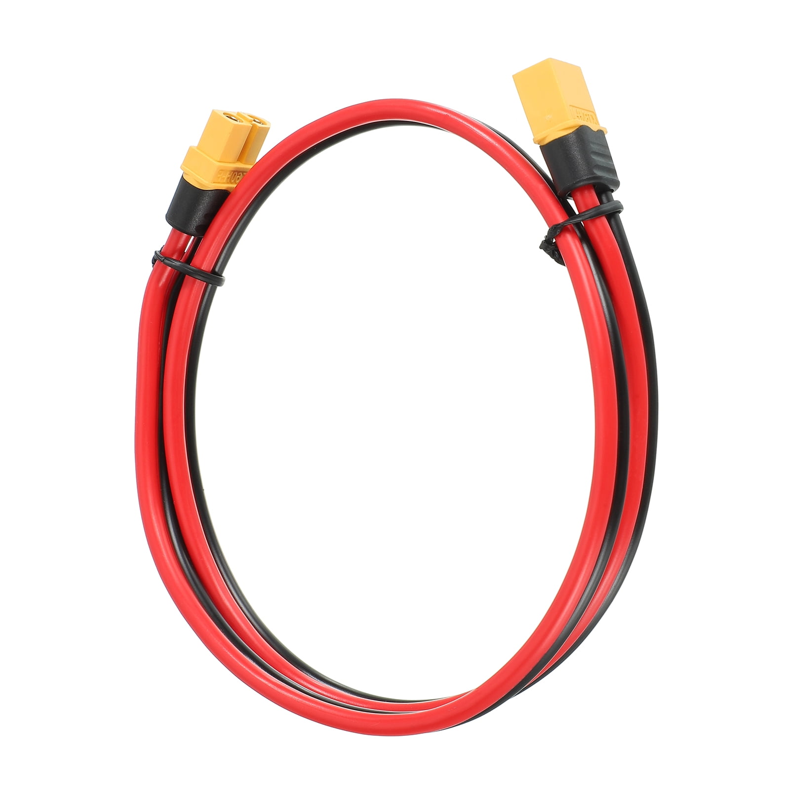 Uxcell XT60 Extension Cable, 12AWG 2 ft Male to Female Tinned Copper XT60 Connector Power Cable for RC Batteries, Portable Power Station, Solar System