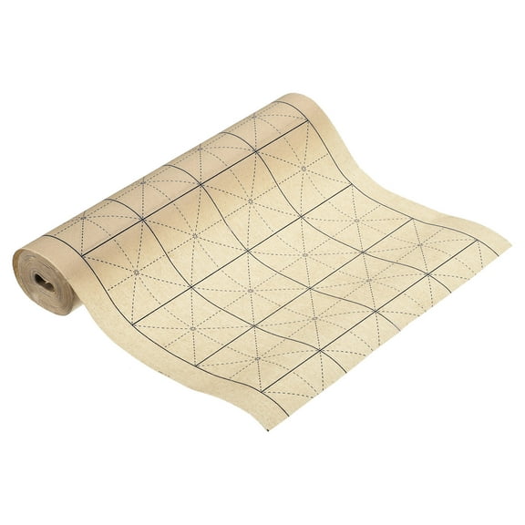 Uxcell Xuan Paper Roll, Rice Paper with "MI' Grid, Half Raw Ripe Xuan, 164ft x 14in, Yellow
