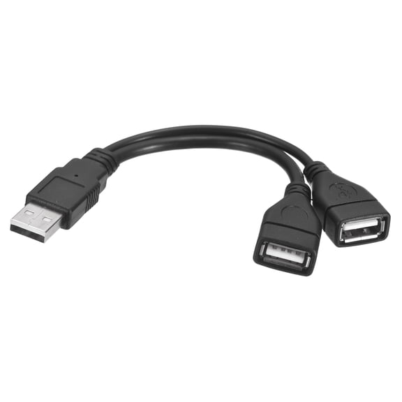 Uxcell Y Splitter Data Charger Cable Cord, 0.17 M/6.7 Inch USB 2.0 Male to Dual Female USB Y-Splitter Cable for Computers Mobile Phones Tablets Portable Hard Drives
