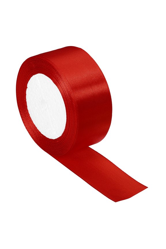 Yards Double Face Decorate Crafts Roll Satin Ribbon Red
