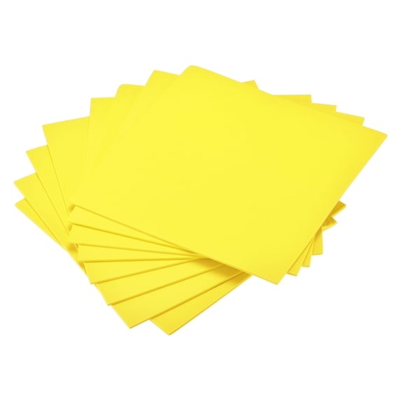 Uxcell Yellow EVA Foam Sheets 10 x 10 Inch 3mm Thickness for Crafts DIY Projects, 8 Pcs