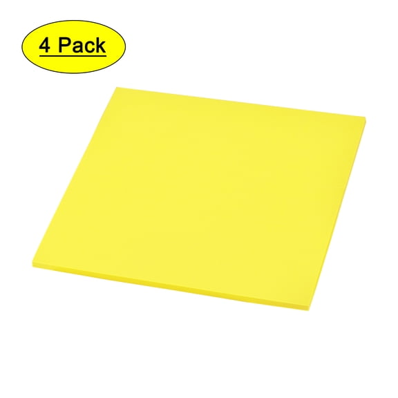 Uxcell Yellow EVA Foam Sheets 10 x 10 Inch 7mm Thickness for Crafts DIY Projects, 4 Pcs