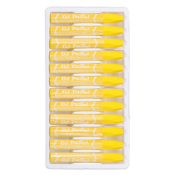 Yellow Oil Pastels, 24Pcs Soft Oil Crayons Vibrant and Creamy Pastels Stick Art Supplies for Art Painting Drawing Blending Graffiti for Artists Beginners