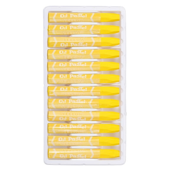 Uxcell Yellow Oil Pastels, 48Pcs Soft Oil Crayons Vibrant and Creamy Pastels Stick Art Supplies for Art Painting Drawing Blending Graffiti for Artists Beginners