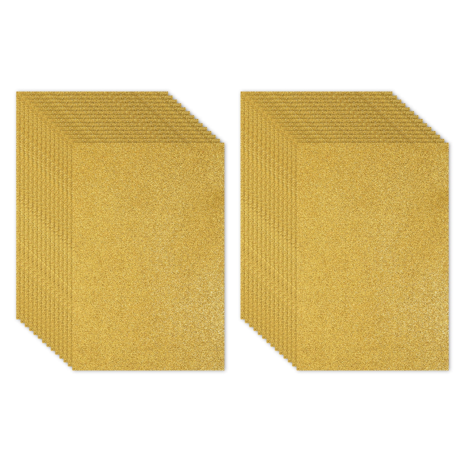 Uxcell Yellow Shiny EVA Glitter Foam Sheet 11.8 x 7.9 Inch 2mm Thick with Back Adhesive Sparkle EVA Glitter Felt for Crafts DIY Project, 30 Pcs