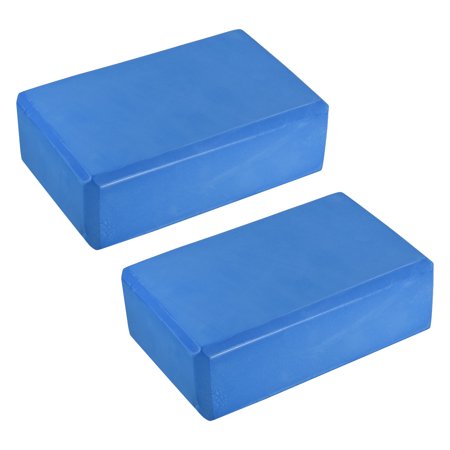 Uxcell Yoga Block 9" x 6" x 3" Light Weight High-Density EVA Foam Brick, Blue 2Pack