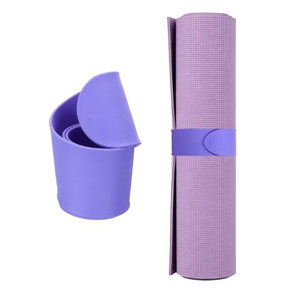 Uxcell Yoga Mat Strap Slap Band, One Snap Yoga Mat Slap Band for Keep Mats Tightly Rolled Adjustable Exercise Mat Sling Holder - Fitting for (Women Pilates/Gym Workout), Purple