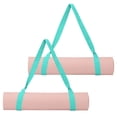 thumbnail image 1 of Uxcell Yoga Mat Straps for Carrying, Adjustable Exercise Mat Sling Holder Multi Purpose Mats Carrier - Fitting for (Women Pilates/Gym Workout), 2 Pcs & Light Blue, 1 of 7