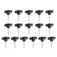 thumbnail image 1 of Z- Shaped Thumb Screws 304 Stainless Steel Tee Wing Knobs for Tightening Hand Replace M5 x 40mm - Z Shaped (16 Pack, Black), 1 of 7