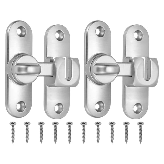 Uxcell Zinc Alloy 60 x 79 mm Closet Ball Catch Door Hardware with Strike Plate Screw 10 Pcs Silver