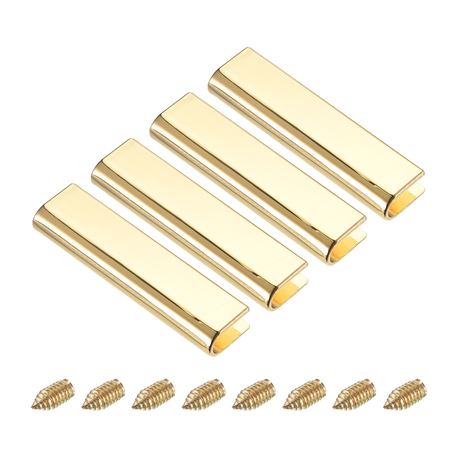 Zipper Clip, 4Pcs Zinc Alloy Dual Opening Zipper Clip Anti-theft(Ancient  Gold)
