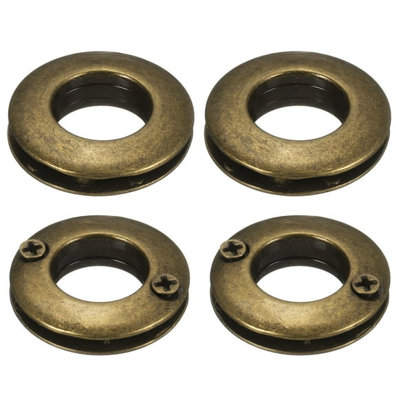 4 Pcs Zinc Alloy Screw Rings Eyelet Grommets 1/2"(13.8 mm) Metal Screw-in Rings Grommet for Curtain Bag Loop Handle Connector Purse Accessories (Bronze)