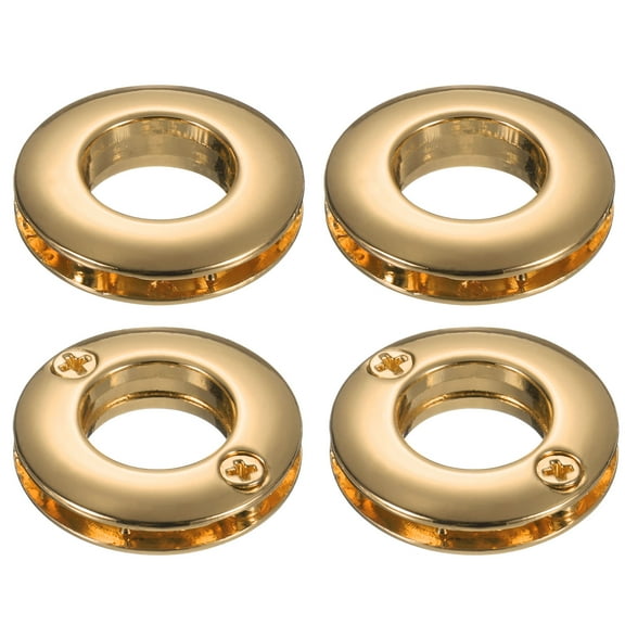 Uxcell Zinc Alloy Screw Eyelet Grommets, 1/2" Metal Rings for Curtain Bag Loop Handle Connector Accessories(Gold)