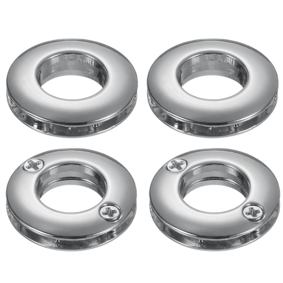 Uxcell Zinc Alloy Screw Eyelet Grommets, 1/2" Metal Rings for Curtain Bag Loop Handle Connector Accessories(Silver)
