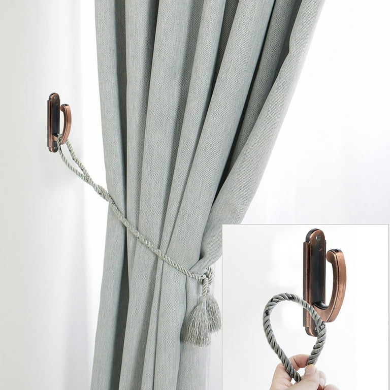 WOXINDA 2x Metal Curtain Holdback Wall Tie Back Hooks Hanger Holder Window  Curtain Hooks