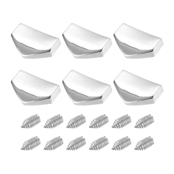 Uxcell Zinc Alloy Zipper Tail Clip 1.0 Inch Thumb Shape Zipper Buckle Tails Stopper End Tips, Silver Tone 6 Pack