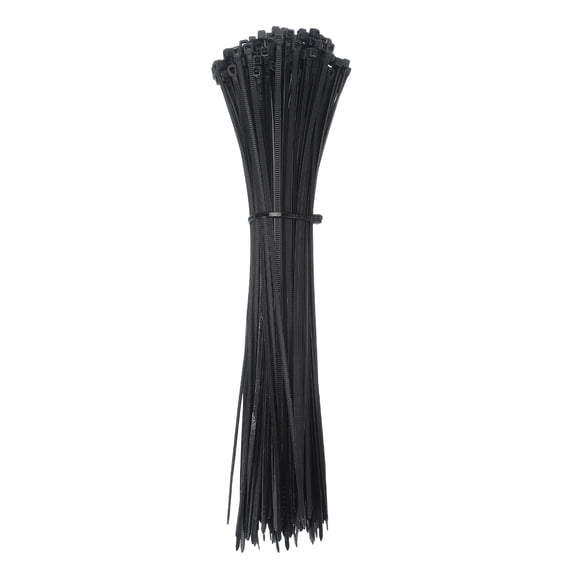 Uxcell Zip Ties Self-Locking Nylon Wire Cable Ties for Home Office Garden Workshop Black 10 Inch x 2.7 mm
