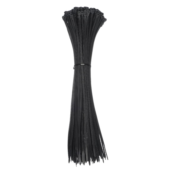 Uxcell Zip Ties Self-Locking Nylon Wire Cable Ties for Home Office Garden Workshop Black 12 Inch x 3.6 mm
