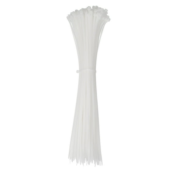 Uxcell Zip Ties Self-Locking Nylon Wire Cable Ties for Home Office Garden Workshop White 16 Inch x 5.2 mm