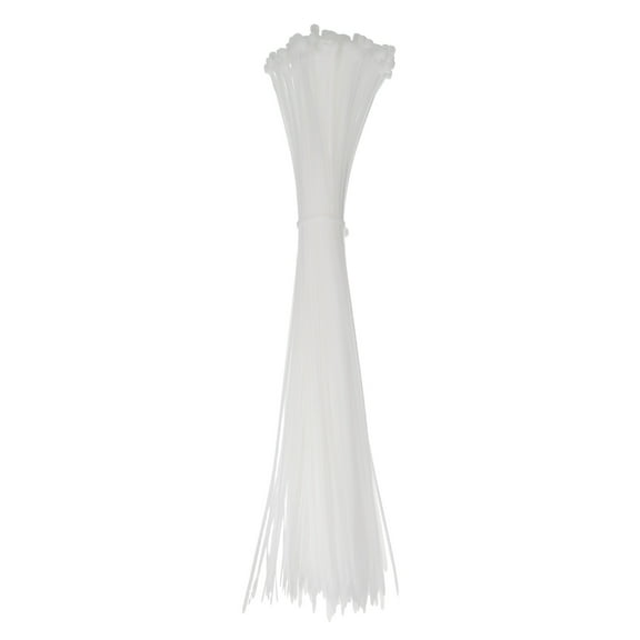 Uxcell Zip Ties Self-Locking Nylon Wire Cable Ties for Home Office Garden Workshop White 18 Inch x 4 mm