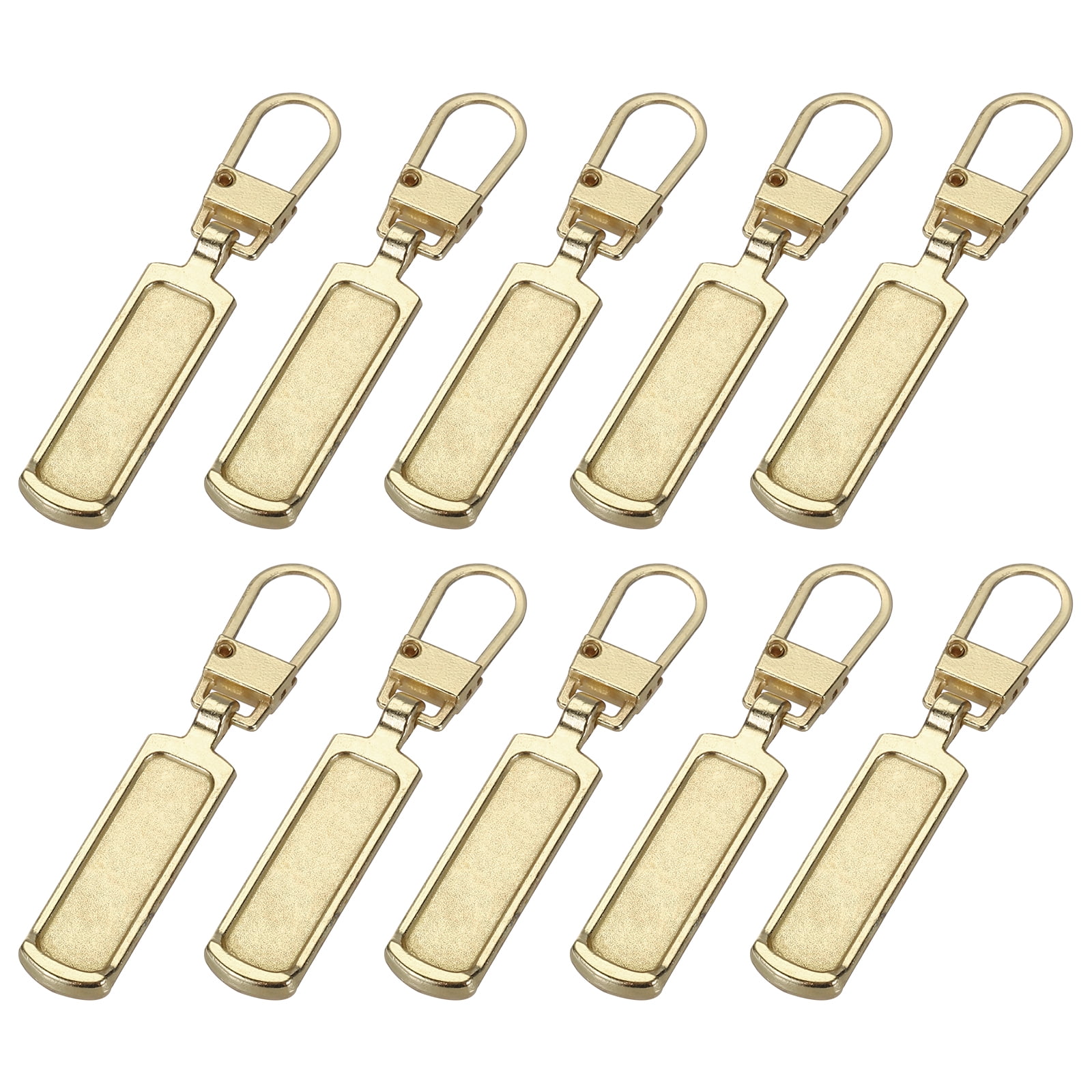 Uxcell Zipper Pull Replacement, 10 Pcs Detachable Metal Zipper Tab