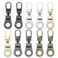 thumbnail image 1 of Uxcell Zipper Pull Replacement, 10 Pcs Detachable Metal Zipper Tab Repair Kit Puller with Lock Slider, Multicolored, 1 of 6