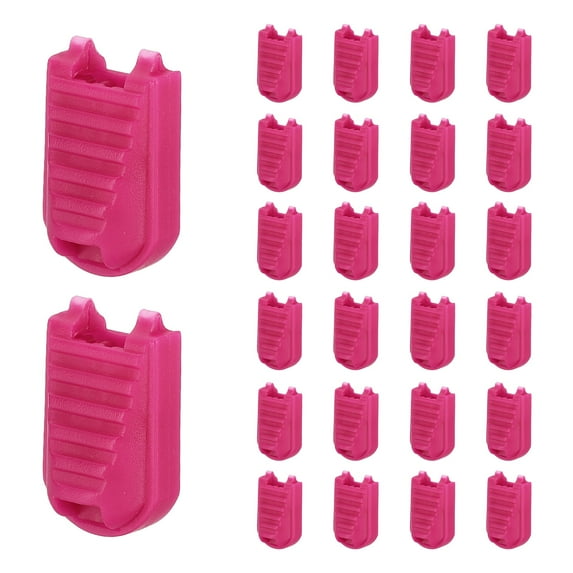 Uxcell Zipper Pull Tabs Cord End Tips Plastic Shoelace Clips for Paracord Drawstrings Rose Red