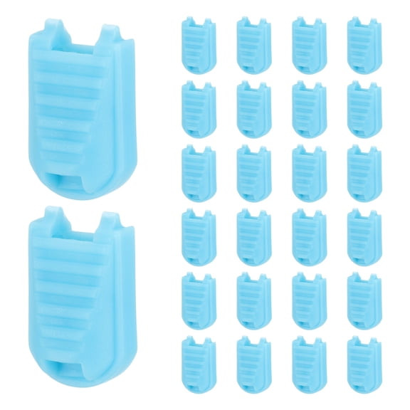 Uxcell Zipper Pull Tabs Cord End Tips Plastic Shoelace Clips for Paracord Drawstrings Sky Blue