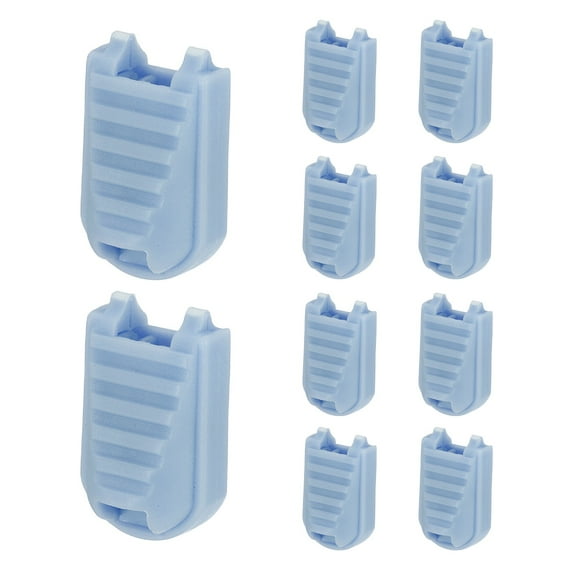 Uxcell Zipper Pull Tabs Cord End Tips Plastic Shoelace End Clips Fit for Paracord Drawstrings Backpack Lanyard Loops Light Blue