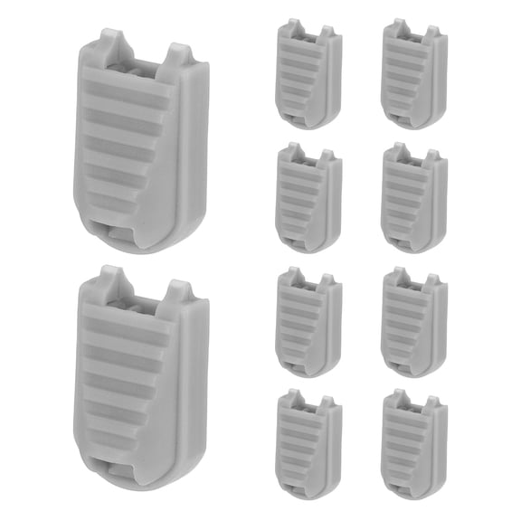 Uxcell Zipper Pull Tabs Cord End Tips Plastic Shoelace End Clips Fit for Paracord Drawstrings Backpack Lanyard Loops Light Gray