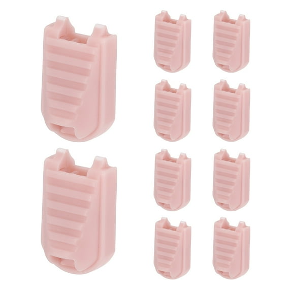 Uxcell Zipper Pull Tabs Cord End Tips Plastic Shoelace End Clips Fit for Paracord Drawstrings Backpack Lanyard Loops Pink