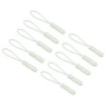 thumbnail image 1 of Uxcell Zipper Pulls Extension Handle Cord, 10 Pack Finger Use Plastic Cylindrical Head Tab Tag Extender, White, 1 of 5