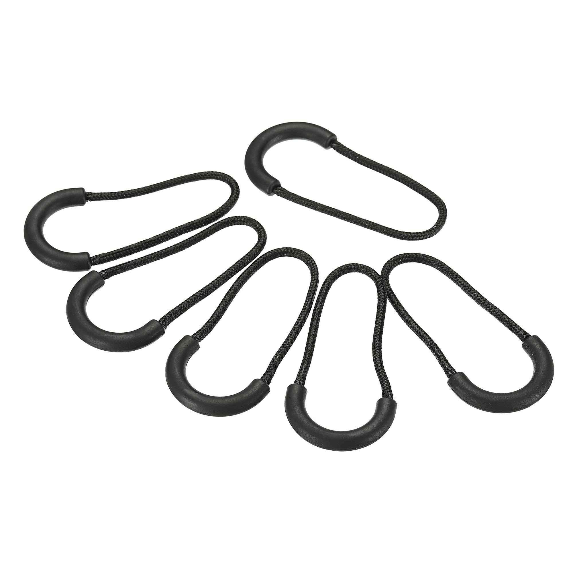 Uxcell Zipper Pulls Extension Handle Cord, 30 Pack Finger Use Plastic U ...