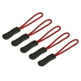 thumbnail image 1 of Uxcell Zipper Pulls Pull Head Handle Replacement Tab Tags Cord Extension for Backpacks Bag Handbags Black, Red, 1 of 5