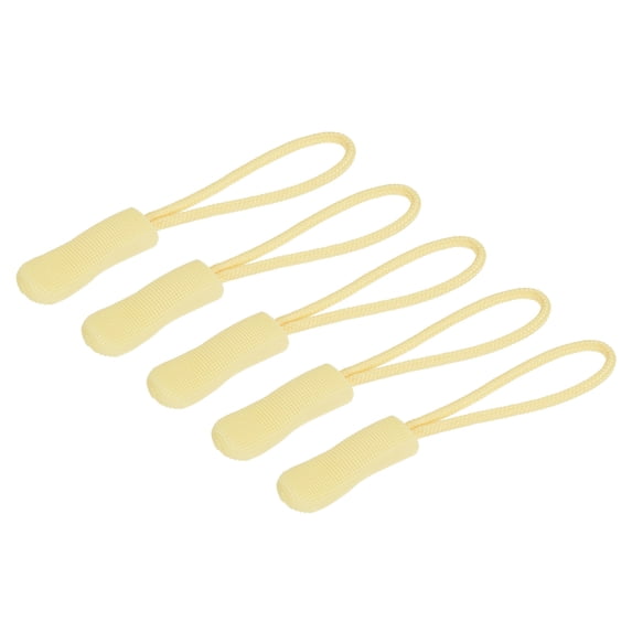 Uxcell Zipper Pulls Pull Head Handle Replacement Tab Tags Cord Extension for Backpacks Bags Handbags Beige