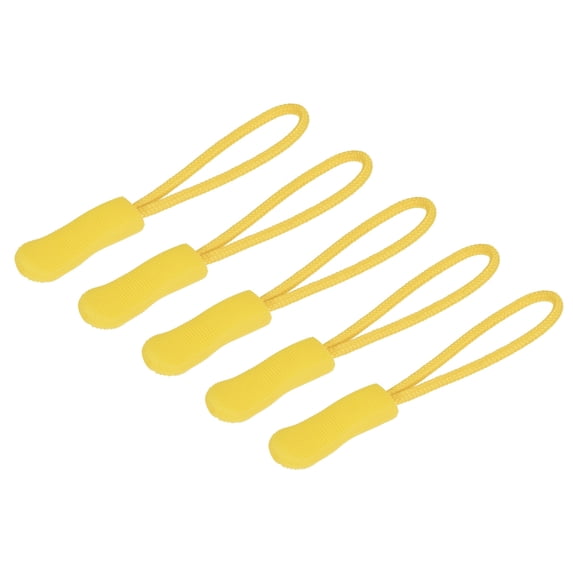 Uxcell Zipper Pulls Pull Head Handle Replacement Tab Tags Cord Extension for Backpacks Bags Handbags Yellow