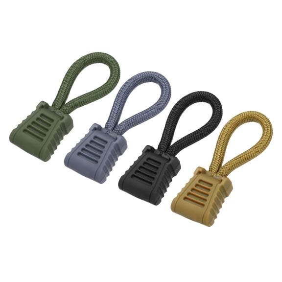 Uxcell Zipper Pulls Replacement 20 Pack Extension Cord Handle Extender Fixer for Luggage Backpacks Jackets 4 Colors