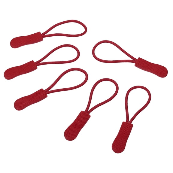 Uxcell Zipper Pulls Replacement 30 Pack Extension Cord Handle Extender for Luggage Backpacks Jackets Dark Red