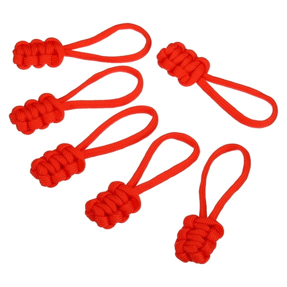 Uxcell Zipper Pulls Replacement Extension Cord Handle Fix Pull Tab Fixer Slider Head Repair Kit Red 6 Pack
