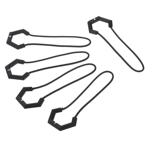 Uxcell Zipper Pulls Replacement Extension Cord Handle Fix Tab Tag Extender for Luggage Backpacks Jackets 5 Pack