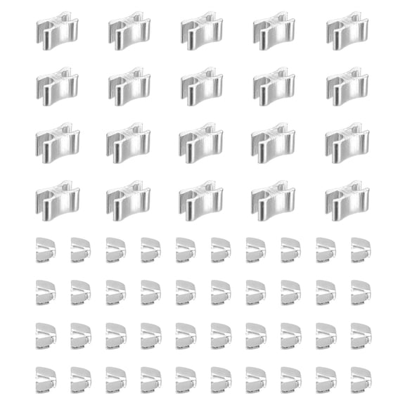 Uxcell Zipper Slider Retainers, #8 #10 Top Stoppers & Bottom Stops for Bags Zipper Replace, White Gold 20 Sets