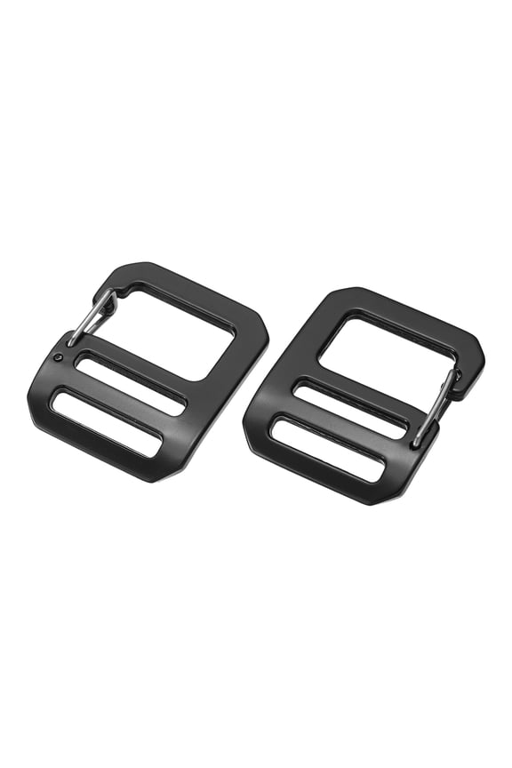 g Hook Buckle 2Pcs 0.8" ID with Adjustable Spring Door Black 1Pair(Left+Right) Alloy Webbing Buckle for Outdoor Camping Belt G-Clip Backpack Strap DIY Accessories