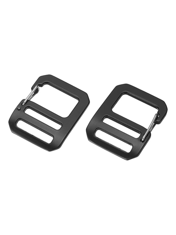 g Hook Buckle 2Pcs 0.8" ID with Adjustable Spring Door Oxide Black 1Pair(Left+Right) Alloy Webbing Buckle for Outdoor Camping Belt G-Clip Backpack Strap DIY Accessories