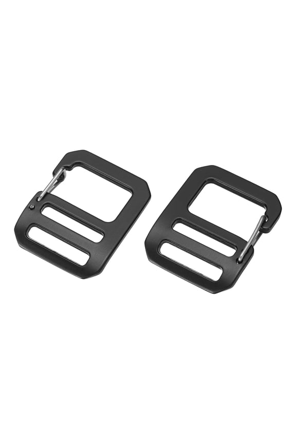 g Hook Buckle 2Pcs 0.8" ID with Adjustable Spring Door Oxide Black 1Pair(Left+Right) Alloy Webbing Buckle for Outdoor Camping Belt G-Clip Backpack Strap DIY Accessories