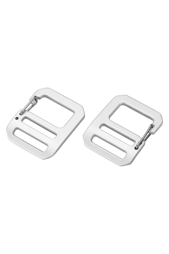 g Hook Buckle 2Pcs 0.8" ID with Adjustable Spring Door White 1Pair(Left+Right) Alloy Webbing Buckle for Outdoor Camping Belt G-Clip Backpack Strap DIY Accessories