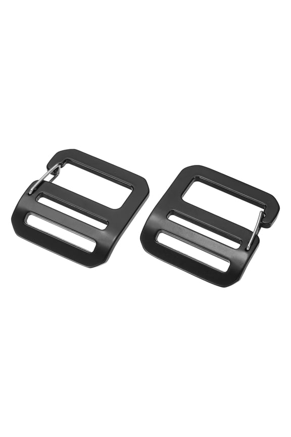 g Hook Buckle 2Pcs 1.3" ID with Adjustable Spring Door Black 1Pair(Left+Right) Alloy Webbing Buckle for Outdoor Camping Belt G-Clip Backpack Strap DIY Accessories